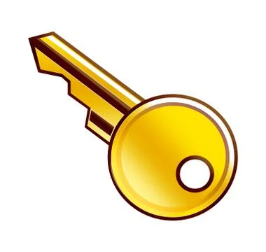 Golden key Stock Illustration