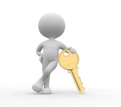 Golden key Illustrazione stock
