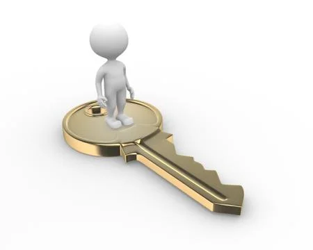 Golden key Illustrazione stock