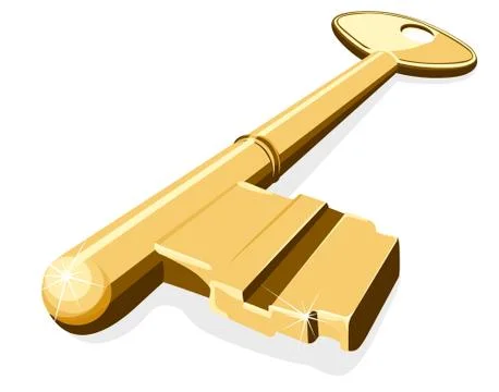 Golden key Stock Illustration