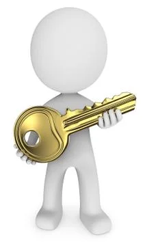Golden Key. Stock Illustration