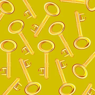 Golden key from lock Stock Illustration