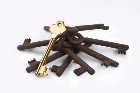 The golden key Stock Photos