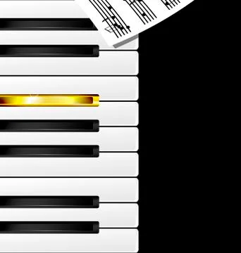 Golden keys and note Stock Illustration
