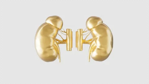 Golden Kidney Model Display Stock Footage 307009884