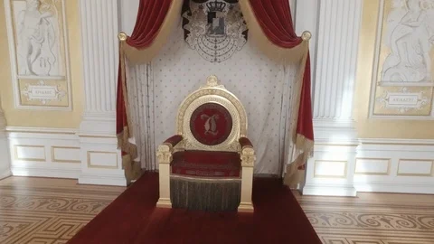 Golden King Throne in Munich Stock Footage 126313447