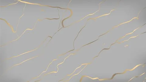 Golden kintsugi cracks pattern. Abstract line ornament. Stock Illustration