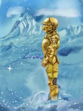 Golden Knight Stock Illustration