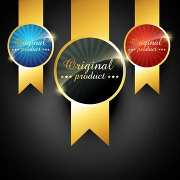 Golden label Stock Illustration