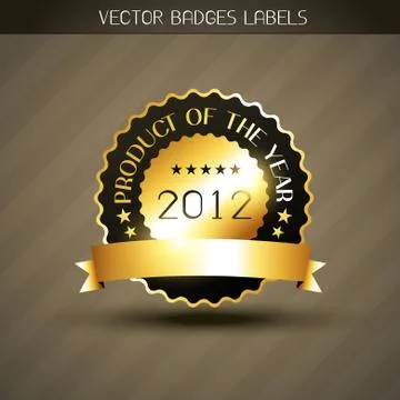 Golden label Illustrazione stock