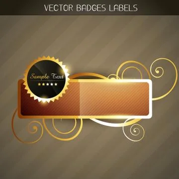 Golden label Stock Illustration
