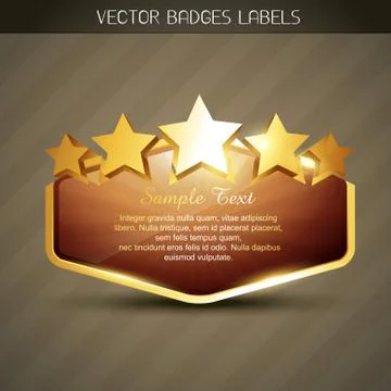 Golden label Stock Illustration
