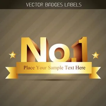 Golden label vector Stock Illustration