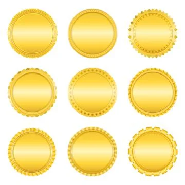 Golden Labels Illustrazione stock