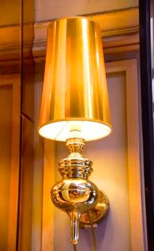 Golden lamp Foto stock