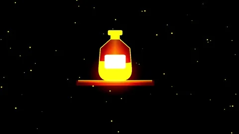 Golden Lantern glowing with sparkling dust during festive night celebration Stock Footage 345679486
