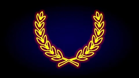 Golden Laurel Wreath Stock Footage 335632860