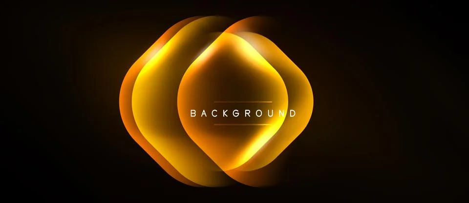 Golden layers create abstract shape on black background. Text reads backgroun Stock Illustration