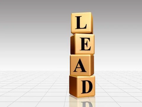 Golden lead with reflection Stock Illustration