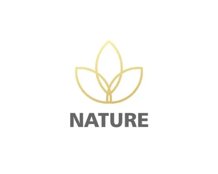 Golden Leaf Logo Illustrazione stock