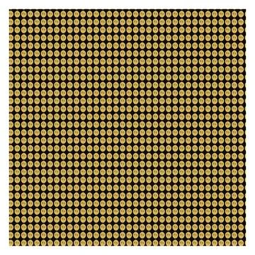 Golden leaf pattern with rhythmic circular elements on black backdrop. 库存插图