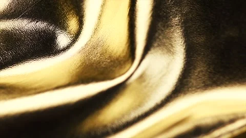 Golden leather texture background, glossy gold leather skin backdrop rotating Stock Footage 340612057