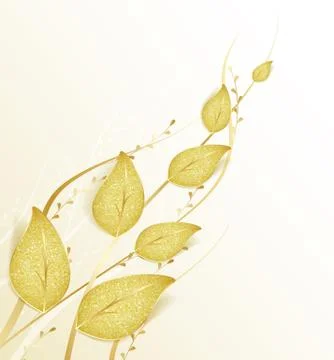Golden leaves Illustrazione stock