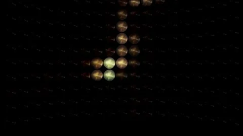Golden Led Chevron Performance Stage Light Loop Video stock 339289072