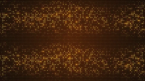 Golden LED dot matrix background glowing circular pixels, warm digital pattern, Stock Footage 340478725