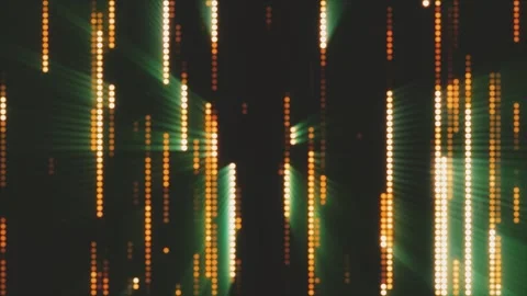Golden LED Light Rain Falling Background Stock Footage 338239613
