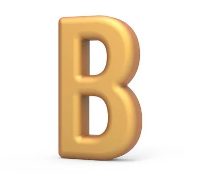 Golden letter B Stock Illustration