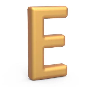 Golden letter E Stock Illustration