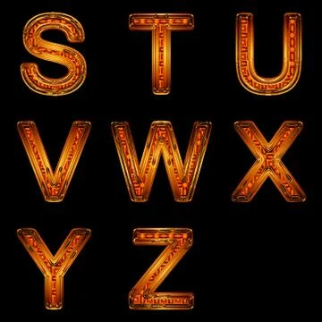 Golden letters Stock Illustration
