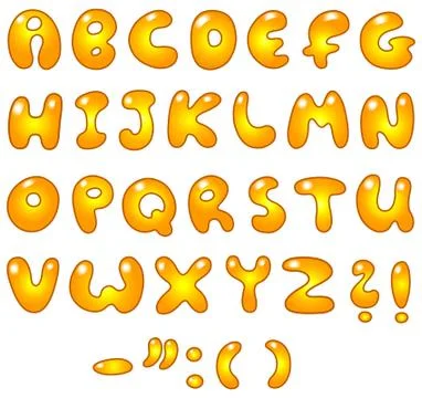 Golden letters Illustrazione stock