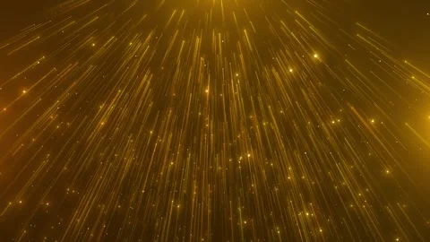 Golden light and particles rising, particles wave stage particles freely rising Stock Footage 312185514