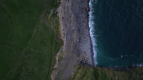 Golden Light Bathes Cliffs of Moher in Ireland&amp;#039;s Coastal Beauty Stock Footage 331810967