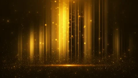Golden light beam background glowing particles, stage floor flare, rich cinemati Stock Footage 340452101