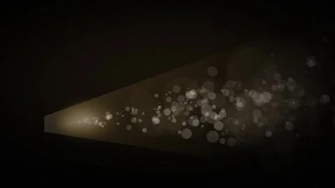 Golden Light Beam Mist Loop - Sparkling Particle Overlay Backdrop Video stock 341956019