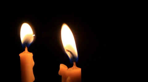 Golden light of candle flame Stock Footage 23899245