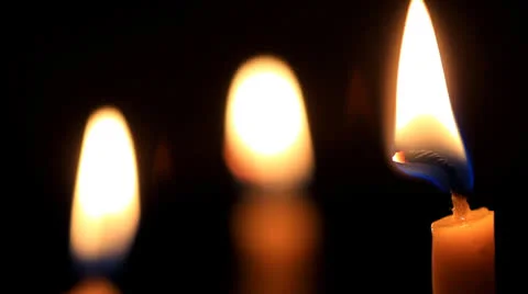 Golden light of candle flame Stock Footage 23900910