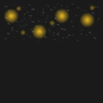 Golden light effect bokeh for element design and background Stock Illustration