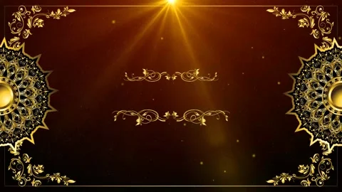 Golden light effect on the frame green screen background Stock Footage 294560905