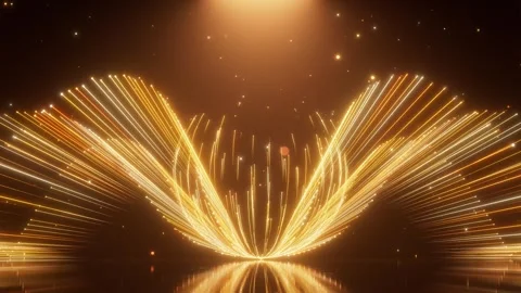 Golden light effect stage background video Vidéo 317999269