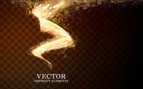 Golden light elements 스톡 일러스트