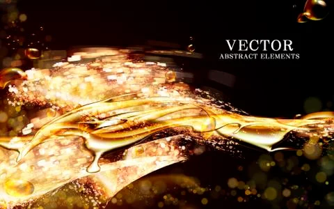 Golden light elements Stock Illustration