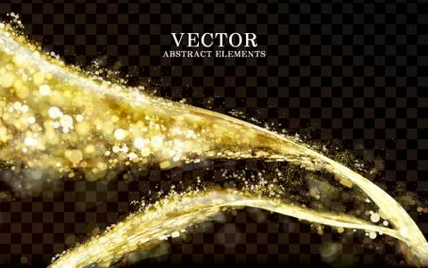 Golden light elements Stock Illustration