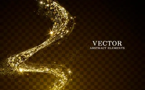 Golden light elements Stock Illustration