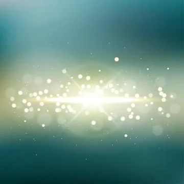 Golden Light Flare With Blurred Background, Vector Illustration Stock Illustration