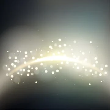 Golden Light Flare With Blurred Background, Vector Illustration Stock Illustration