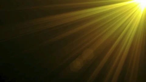 Golden light lens flare effect. Radiant sunburst with yellow rays Stock Footage 334295746